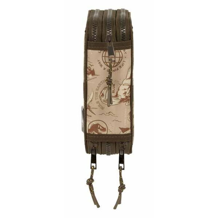 Pochette à crayons triple Jurassic World Sable 12,5 x 19,5 x 5,5 cm 37 Pièces