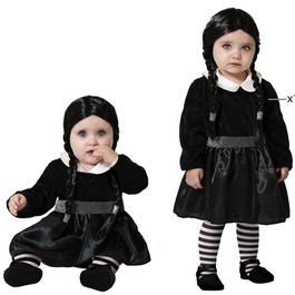Déguisement Bébé Fille Fantôme Noir Avec Robe Et Rubans De Dentelle - Taille 6-12 Mois