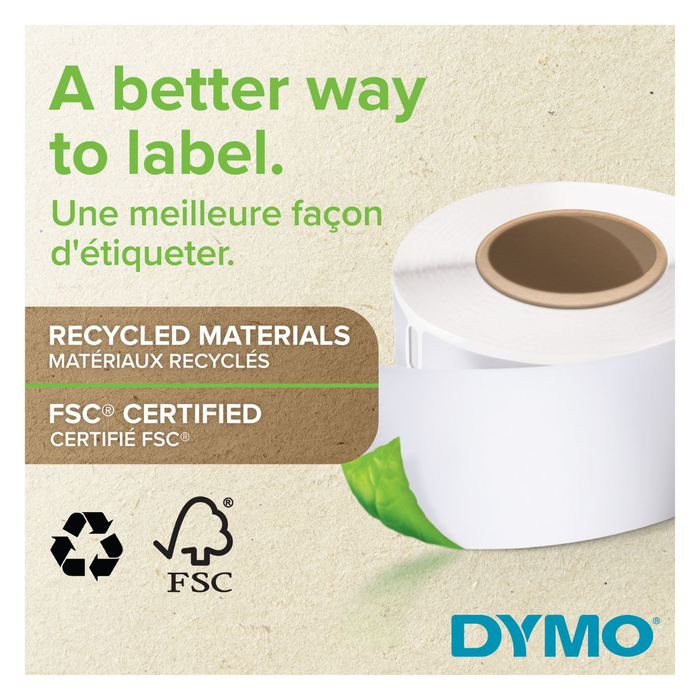 Dymo - 2093094 - Pack de 6 étiquettes blanches pour étiqueteuse Dymo LabelWriter