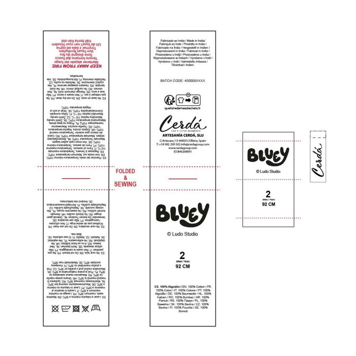 Robe Bluey Bleu clair Robe Bluey Bleu clair