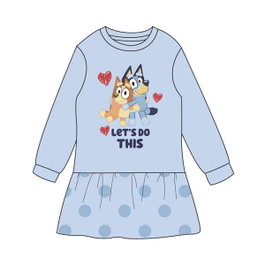 Cerdá - Vestido French Terry - Thème Bluey - Taille 3 ans - Couleur Bleu Clair