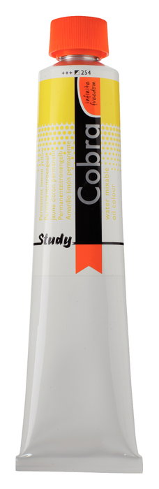 Cobra Study Color Peinture à l'huile miscible à l'eau Jaune citron permanent 254, 200 ml Cobra Study Color Peinture à l'huile miscible à l'eau Jaune citron permanent 254, 200 ml