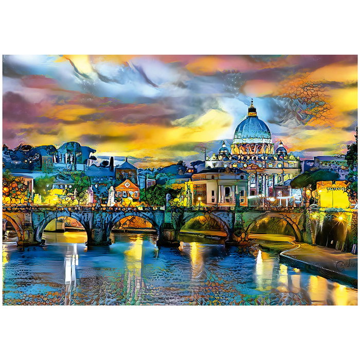 Educa Puzzle 1500 pièces Basilica San Pedro et Pont Saint-Ange 19617 - Puzzle Adulte Educa Puzzle 1500 pièces Basilica San Pedro et Pont Saint-Ange 19617 - Puzzle Adulte