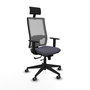 Chaise de Bureau avec Appui-tête Piqueras y Crespo 1D066G1 Gris foncé