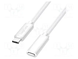 LOGILINK Câble USB 2.0 High Speed USB C vers USB C, 2m, blanc