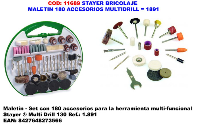 STAYER Mallette 180 accessoires multidrill Bricolage STAYER Mallette 180 accessoires multidrill Bricolage