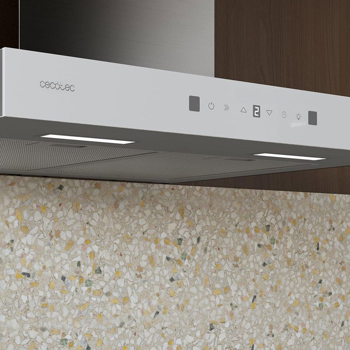 Cecotec Bolero Flux TT 605500 Hotte Conventionnelle Verre Blanc