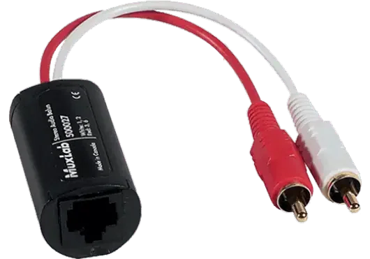 Muxlab Balun Audio Stéréo Cat.5 Émetteur/Récepteur RCA RJ45
