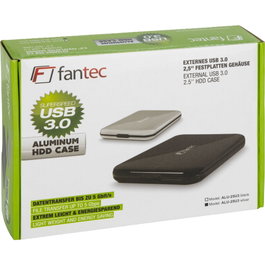 Fantec ALU-25U3 Boîtier de disque dur 2,5 pouces Argent