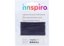 Innspiro Cordon en coton ciré fin violet 1,0 mm 5 m