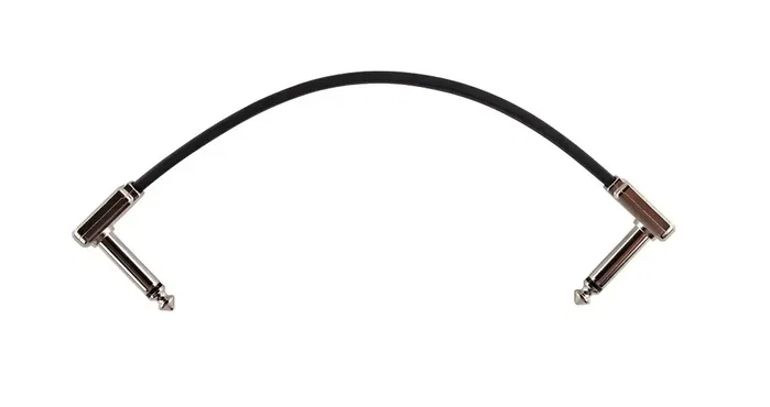 Ernie Ball Câble plat patch EB 15 cm (6") noir pour pédalier Ernie Ball Câble plat patch EB 15 cm (6") noir pour pédalier