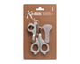 KioKids Kit de Manucure pour Bébé avec Ciseaux à Bout Rond et Coupe-Ongles, Coloris Gris, Recommandé 0 mois+