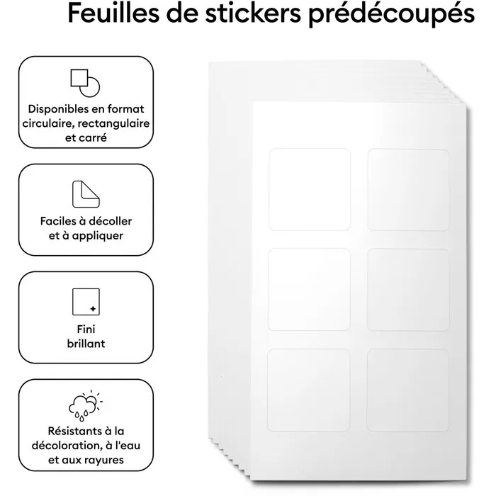 Cricut StickerPix Print Pack Essentiels avec 54 feuilles et cartouche d'encre Cricut StickerPix Print Pack Essentiels avec 54 feuilles et cartouche d'encre