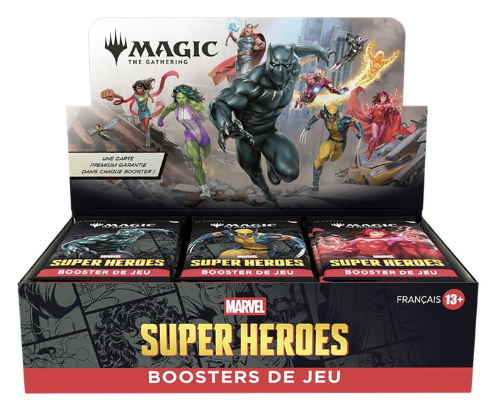 Wizards of the Coast Magic the Gathering Marvel Super Heroes Présentoir de 30 Boosters de Jeu (Français) inevitable Wizards of the Coast Magic the Gathering Marvel Super Heroes Présentoir de 30 Boosters de Jeu (Français) inevitable