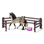 Schleich 42270 Horse Club - Coffret Kit de Soin pour Cheval Andalou avec Figurines, Jouet Enfant dès 5 Ans