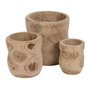 BigBuy Garden Set de 3 pots de fleurs Naturel Bois de paulownia