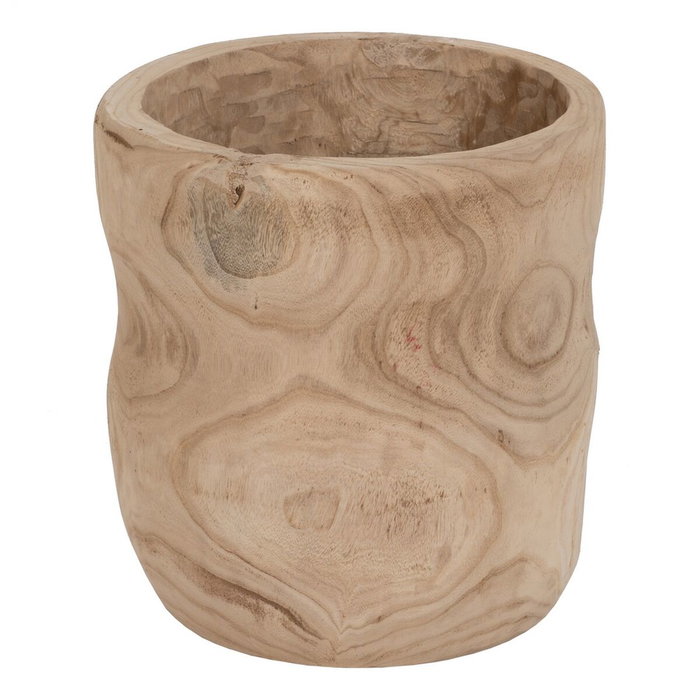 BigBuy Garden Set de 3 pots de fleurs Naturel Bois de paulownia