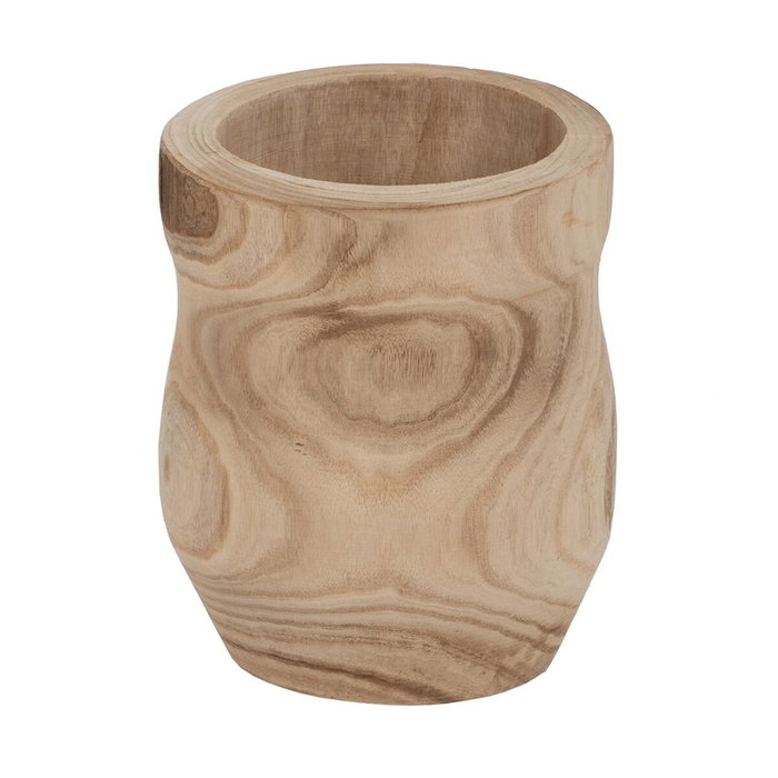 BigBuy Garden Set de 3 pots de fleurs Naturel Bois de paulownia