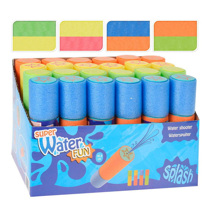Water Fun Pistolet à eau en mousse ø3 x 15 cm couleurs assorties