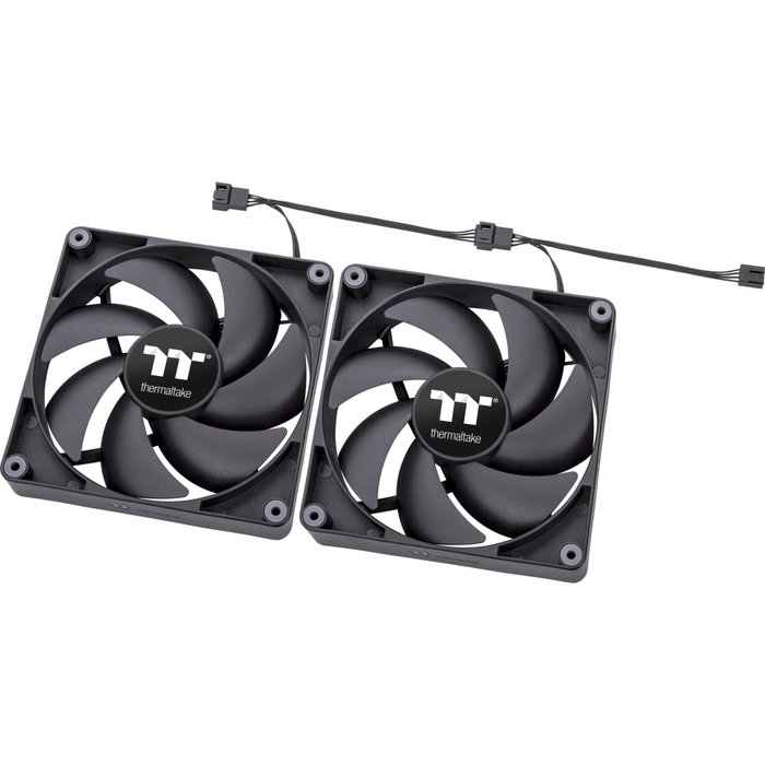Thermaltake CT140 Pack de 2 ventilateurs de refroidissement PC 140 mm noir