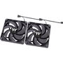 Thermaltake CT140 Pack de 2 ventilateurs de refroidissement PC 140 mm noir