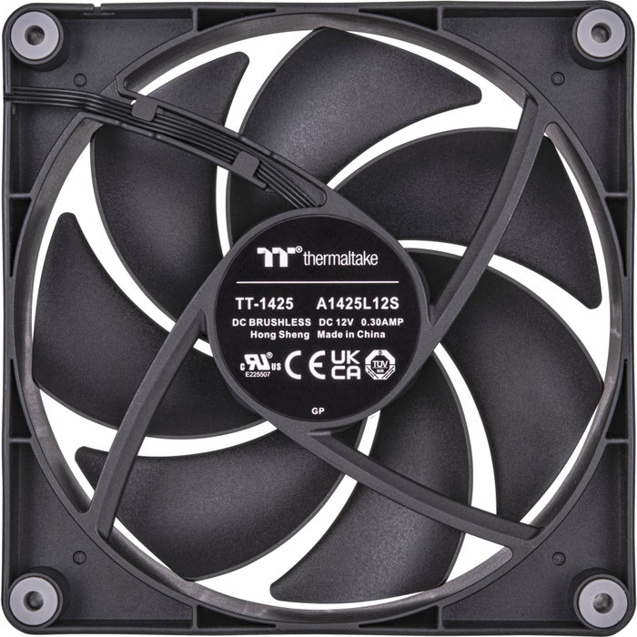 Thermaltake CT140 Pack de 2 ventilateurs de refroidissement PC 140 mm noir