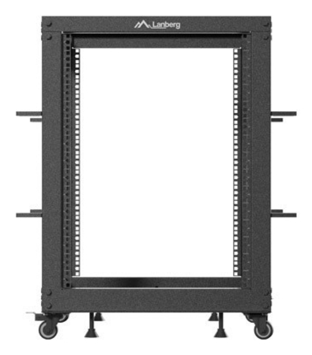Lanberg Rack Ouvert 19 Pouces 15U pour Serveurs et Équipements Réseau, 600 kg, Noir
