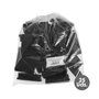 WOLFPACK LINEA PROFESIONAL Embouts de protection rectangulaires en plastique noir, 25 unités