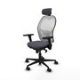 Piqueras y Crespo 3D036N2 Chaise de Bureau avec Appui-tête Gris foncé