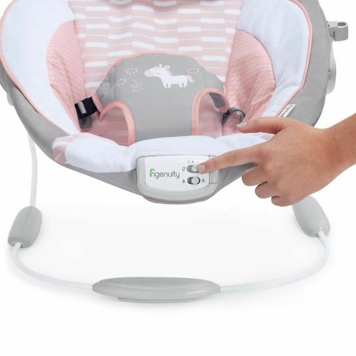 Ingenuity Transat bébé Flora Rose avec arche de jouets Ingenuity Transat bébé Flora Rose avec arche de jouets
