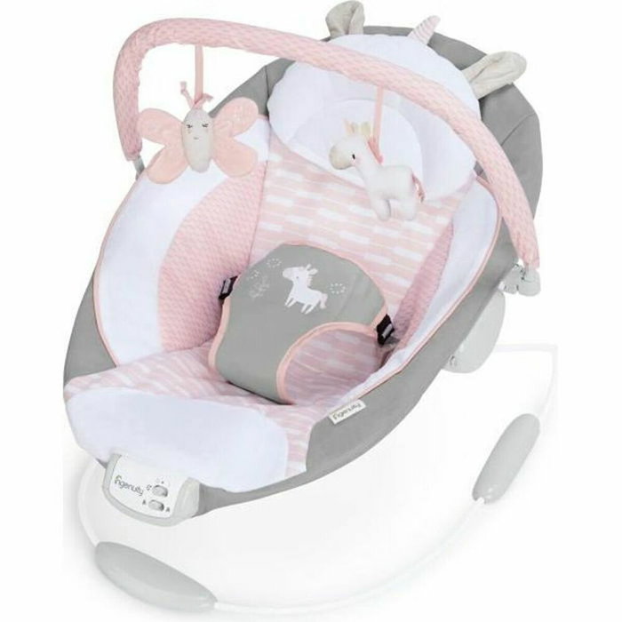 Ingenuity Transat bébé Flora Rose avec arche de jouets Ingenuity Transat bébé Flora Rose avec arche de jouets