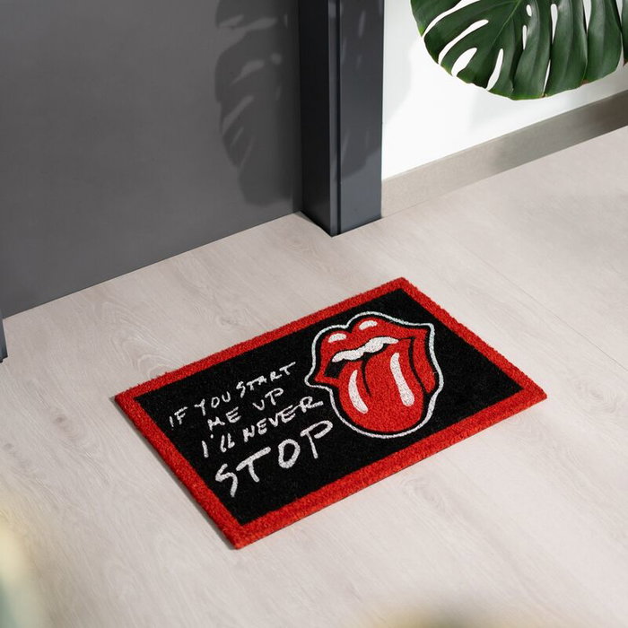 ERIK Paillasson d'entrée en tissu avec motif The Rolling Stones - 405 x 625 x 20 mm