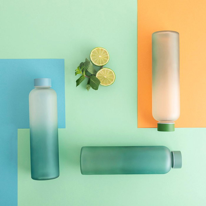 Quid Bouteille Quidate en Verre Beige 0,6 L avec Bouchon Antifuites