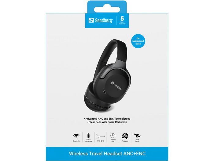 Sandberg Wireless Travel Headset ANC+ENC