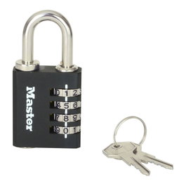 Master Lock Cadenas à combinaison 40 mm avec clés de rechange