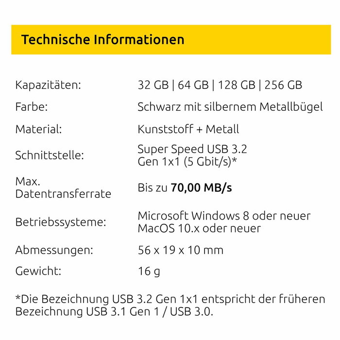 Clé USB INTENSO Office Line 64GB USB-A 3.2 64 GB Noir
