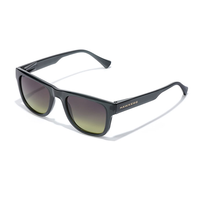 Hawkers Lunettes de soleil unisexe forme carrée monture nylon largeur pont 21 mm calibre cristal 52 mm longueur branche 145 mm