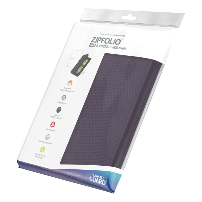 Ultimate Guard Zipfolio 160 8-Pocket Xenoskin - Purple Ultimate Guard Zipfolio 160 8-Pocket Xenoskin - Purple