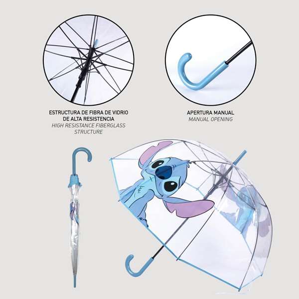 Cerdá Parapluie Bulle Stitch Bleu 89 cm