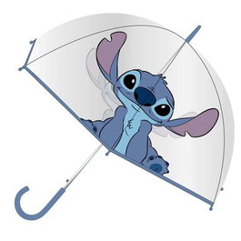 Cerdá - Paraguas manual POE adulto Stitch - Parapluie manuel adulte motif Stitch 89 cm de diamètre, couleur bleue, matériau 100% POE