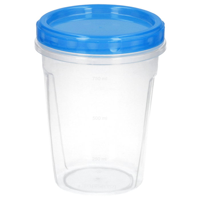 ORYX Jeu de 3 récipients ronds en plastique 1 Litre