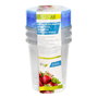 ORYX Jeu de 3 récipients ronds en plastique 1 Litre