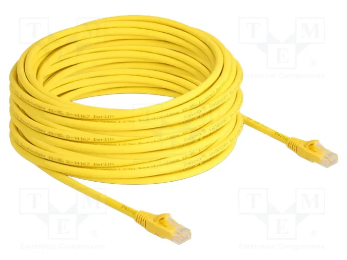 DELOCK Câble Ethernet Patch Cord Cat 6a RJ45 15m Jaune DELOCK Câble Ethernet Patch Cord Cat 6a RJ45 15m Jaune