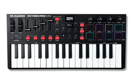 MAUDIO Oxygen Pro Mini – Clavier MIDI 32 touches avec pads RGB et écran OLED