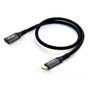 Equip 128371 Câble Extension USB C Mâle vers Femelle USB 3.2 Gen 2 100W 4K@60Hz Aluminium