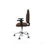 PIQUERAS Y CRESPO Chaise de bureau Algarra, tissu marron foncé, base chromée
