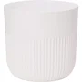 GARDEN ID Pot de fleurs rond Luca Grand Ø 40 cm H 40 cm 41 L Blanc - Cache-pot d'intérieur et d'extérieur