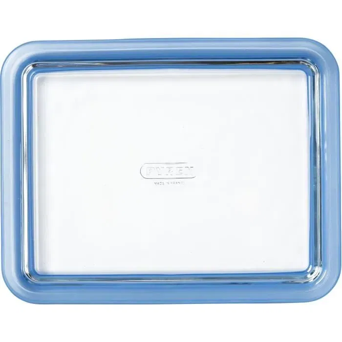 Pyrex - Lot de 3 boîtes de conservation en verre rectangulaires avec couvercles (0.8 L, 1.5 L, 2.6 L) - Sans BPA, résistantes aux chocs thermiques (-40°C à +350°C)
