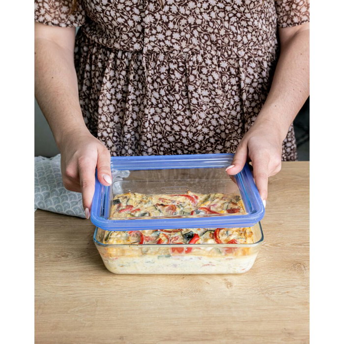 Pyrex Lot de 3 Boîtes de conservation Zero Plastic en verre, 0,8/1,5/2,6 L Pyrex Lot de 3 Boîtes de conservation Zero Plastic en verre, 0,8/1,5/2,6 L