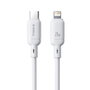 Baseus Silky Series Câble de charge USB-C vers Lightning 20W 2m Blanc Moon